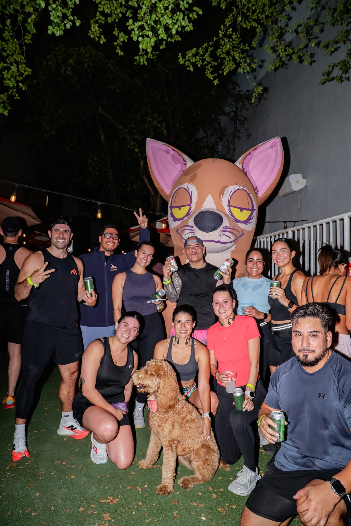 Bandidos crew group photo with the club mascot